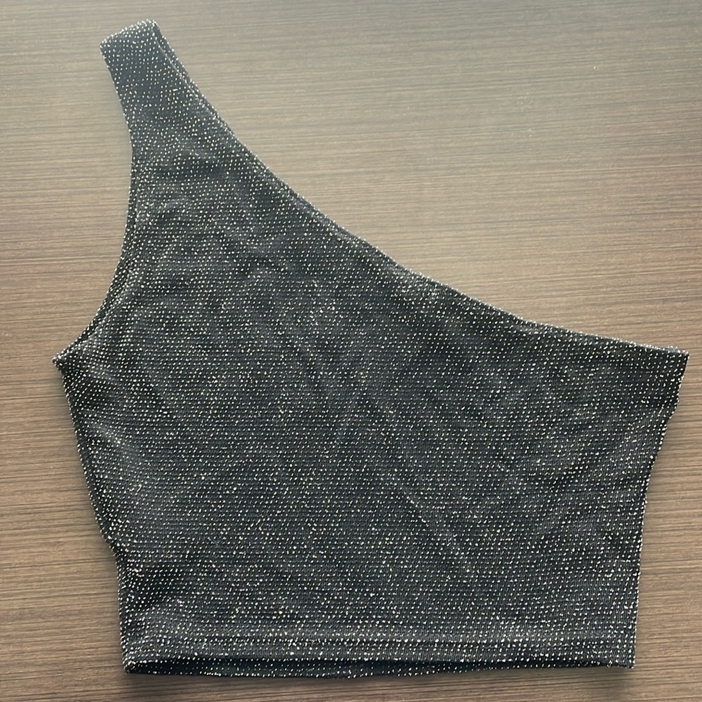 Sparkly one shoulder top